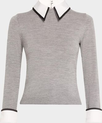 Alice & Olivia Porla Collared Sweater