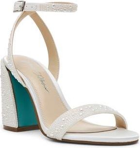 Betsey Johnson Jet Ankle Strap Sandal in Pearl at Nordstrom Rack, Size 10