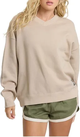 Billabong That Life V-Neck Sweatshirt in Cobblestone at Nordstrom, Size Medium