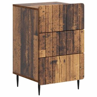 vidaXL Armario De Noche Con Caj&oacute;n Madera Envejecida 43x 41 X 68 Cm Vidaxl