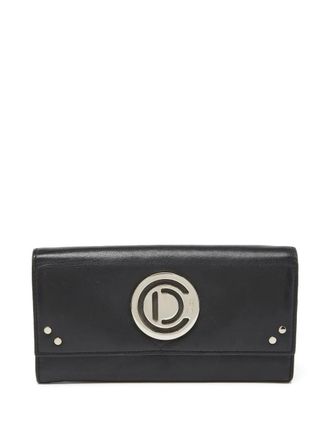 Dior leather continental wallet - women - Leather/Leather/Fabric - One Size - Black