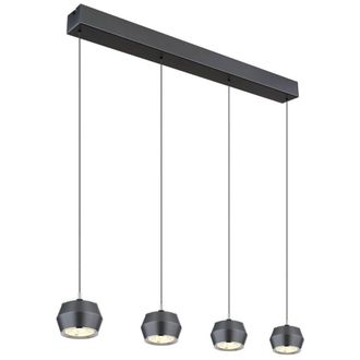Netlighting Marthy Bar Pendant Ceiling Light Grey Matt 4x LED 3000K