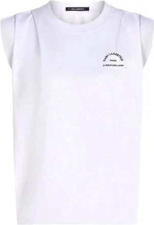 Karl Lagerfeld Mouwloze Top - Dames - Tops zonder mouwen - Wit - S - Tops
