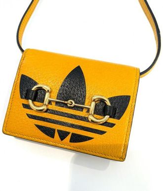 Gucci Black Orange Yellow Coin Purse/Coin Case (Pre-Owned)