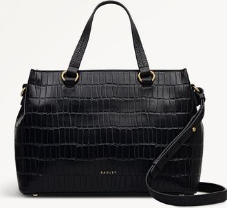 Radley London Eltham Mews Leather Small Ziptop Grab Bag in Black - 111961