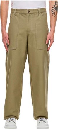 Maison Kitsun&eacute; Hombre, Pantalones, Verde, Talla: S