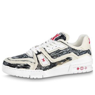 Louis Vuitton LV Trainers Grey White Red 1ABLWE