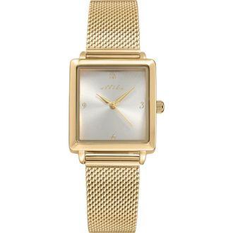 Ettika Square Case Mesh Strap Watch in Vanilla And Gold at Nordstrom Rack