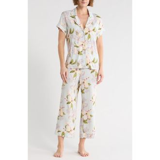 Nordstrom Rack Tranquility Cropped Pajamas in Blue Impromptu Floral at Nordstrom Rack, Size X-Large
