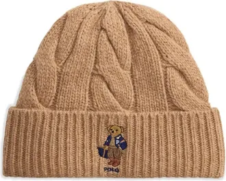 Ralph Lauren Hat Knit Bear Polo Ralph Lauren