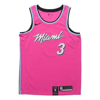 Nike NBA Dwyane Wade Miami Heat City Edition Swingman Jersey Pink BQ5639-687