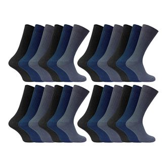 Sock Snob 24 Paar Multipack Heren Ultimate Comfort 100% Katoenen Sokken