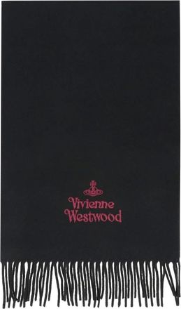 Vivienne Westwood Wool Scarf - Dames - Wintersjaals - Zwart - ONE Size - Wol - Accessoires