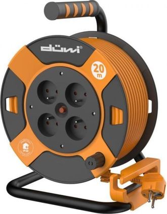 OEM Carrete De Cable De 4 Tomas H05vv-f 3g1.0 20 M Naranja-negro / 24628