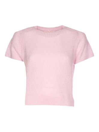Lisa Yang crewneck knitted T-shirt - Rosa