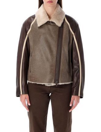 Emporio Armani New York Merino Shearling Biker Jacket