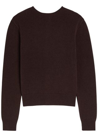 Christophe Lemaire Reversible Buttoned Wool and Cashmere-blend Jumper - Dark Brown - Xxs (UK4 / Xxs)