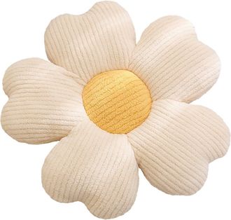 OEM Almohada De Felpa Con Flores De Colores, - Flor Blanca Y Amarilla 65