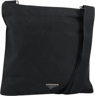 Prada Pre-owned Vintage Nylon Cross Body Bag - Dames - Vintage Schoudertas - Zwart - ONE Size - Nylon - Vintage