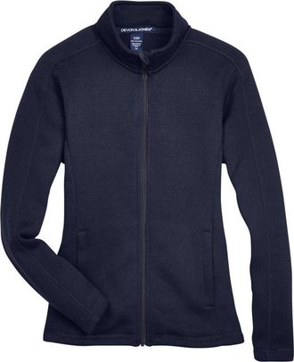 Devon & Jones Womens Bristol Full-Zip Sweater Fleece Jacket