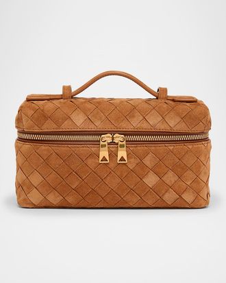 Bottega Veneta Bang Bang Vanity Intrecciato Suede Crossbody Bag