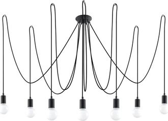 Wonderlamp L&aacute;mpara Asum Negro, 7 Luces