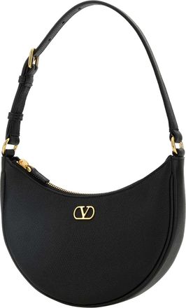 Valentino Garavani Womens Black Leather Mini Vlogo Shoulder Bag Nero Clutch