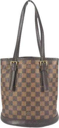 Louis Vuitton Pre-owned Bucket Bags, female, Brown, Size: ONE SIZE Pre-owned Bucket Bag