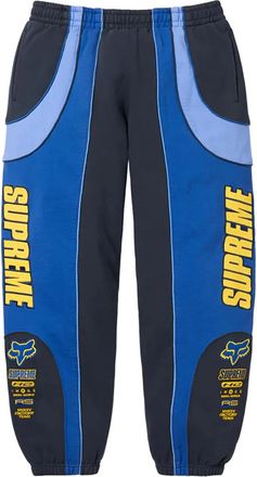 SUPREME x Fox Racing trainingsbroek met logodetail - Blauw