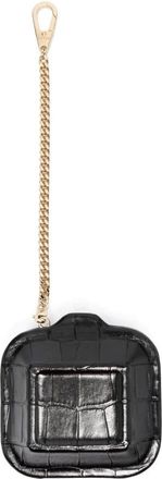 Bally Airpods-hoesje met logo-print - Dames - Telefoonaccessoires - Zwart - ONE Size - Leer - Accessoires