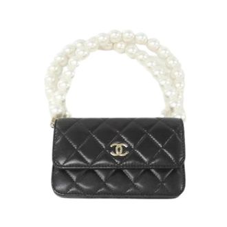 Chanel Pre-owned Chain/Shoulder Wallet - Dames - Pre-owned - Zwart - Maat: ONE Size Leer