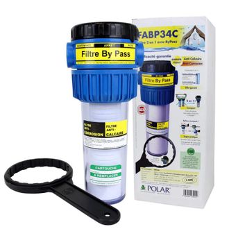 Polar Fbp34c Filtro De Barro De 3/4 Con Bypass Integrado Y Llave Cuadrada