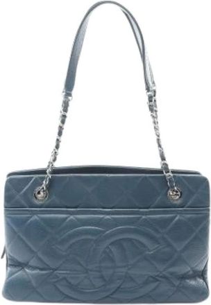 Chanel Pre-owned Shoulder Bags, female, Blue, Size: ONE SIZE Pre-owned Vintage Shoulder Bag