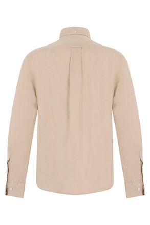 GANT Mens Long-Sleeve Linen Shirt Beige