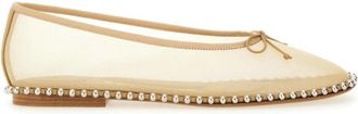 Alexander Wang Mesh Ballerinas met Versierde Rand - Dames - Ballerinas - Beige - 38 EU - Schoenen