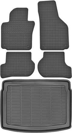 OEM Juego De Alfombrillas De Goma Para Coche Y Alfombrilla Para Maletero Para Volkswagen Golf Vi Hatchback (2008-2012)