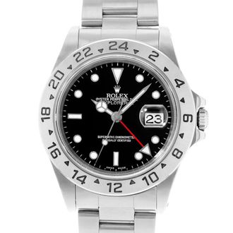Rolex Pre-owned Rolex Explorer II Automatic Black Dial Mens Watch 16570 BKSO