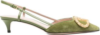 Valentino Garavani Green Logo Pumps
