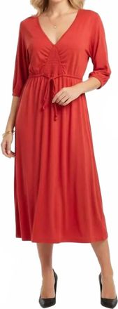 Juicy Couture Modal Midi Tunic Dress In Red