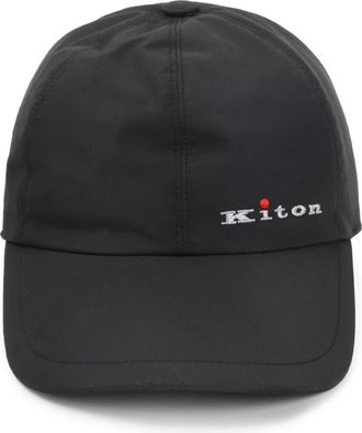 Kiton Cappello da baseball con ricamo - Nero
