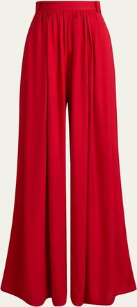 Ralph Lauren Collection Gathered Viscose Wide-Leg Pants