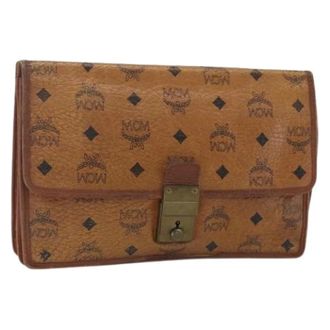 MCM Clutch in pelle Pre-owned - - Pre-owned - Donna - Marrone - ONE SIZE