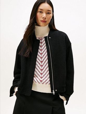 Tommy Hilfiger Cazadora bomber de mezcla de lana texturizada