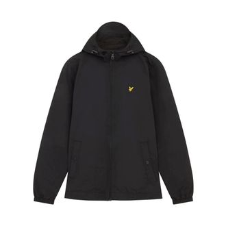 Lyle & Scott Jassen, Heren, Zwart, S, Leer, Zip Through Hooded Jacket