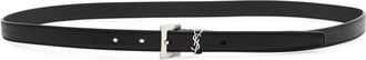 Saint Laurent Cassandra Grained Leather Belt - Black - 95 (M)