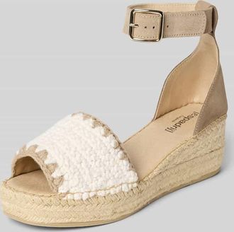 Espadrij Wedges mit Keilabsatz in Beige, Gr&ouml;&szlig;e 39