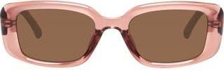 Kurt Geiger 52mm Rectangular Sunglasses in Nude Crystal at Nordstrom Rack