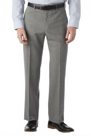 Ballin Super 120S Wool Travel Twill Comfort-Eze Trouser - Soho Modern Fit In Pearl Grey