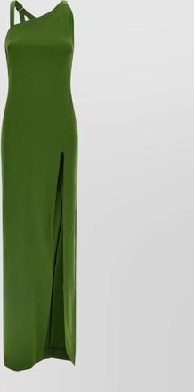 The Attico silk strap maxi dress