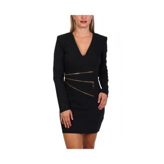 Elisabetta Franchi Dames, Jurken, Zwart, Maat: XL Katoen